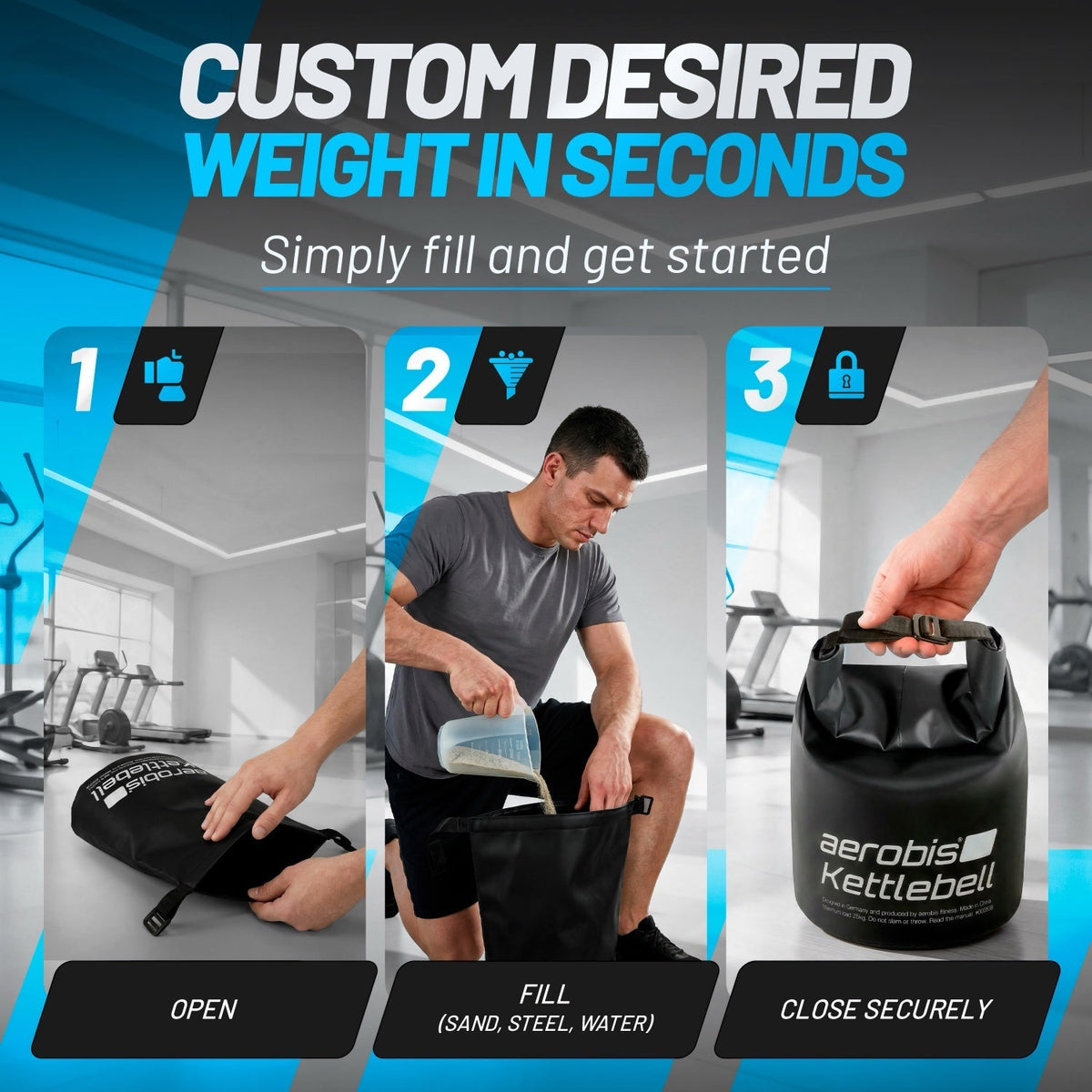 Kettlebell - 1 size up to 25kg
