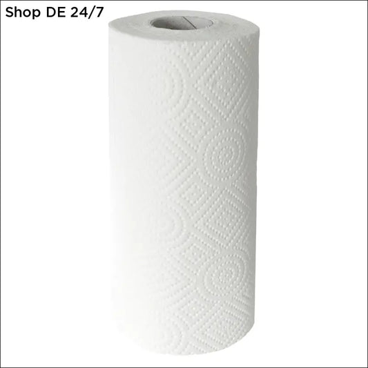 Weiße 3-lagige küchenrolle premium mit geprägtem diamant- und wirbelmuster als verlässliche wahl für sauberkeit