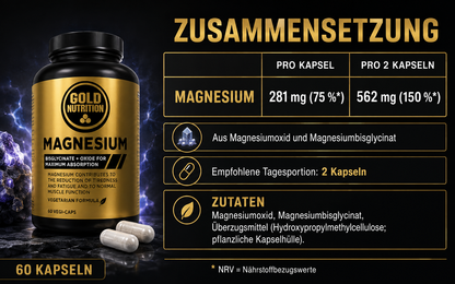 Magnesium 600mg - 60 CAPS