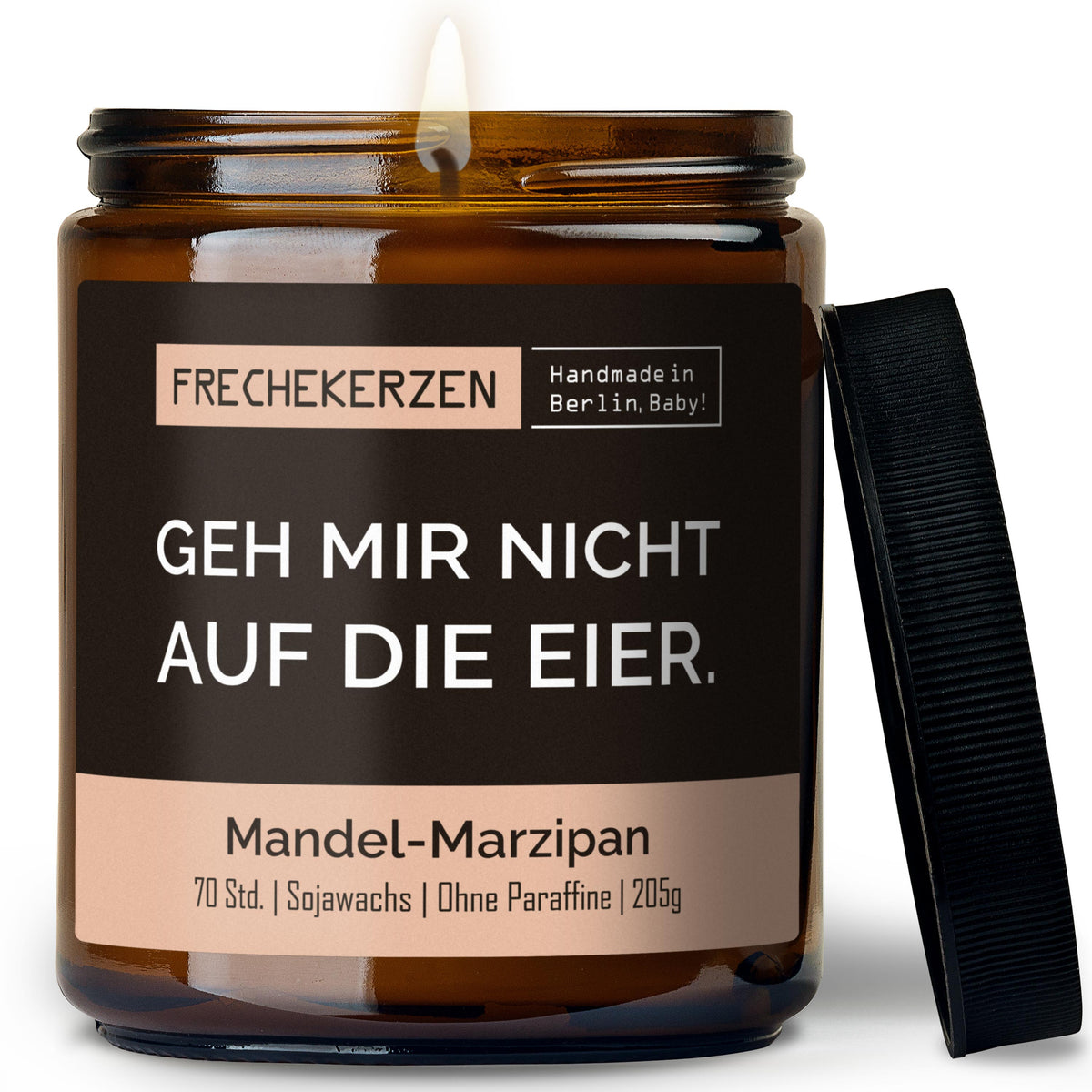Kerze mit Deckel | geh mir nicht auf die eier.