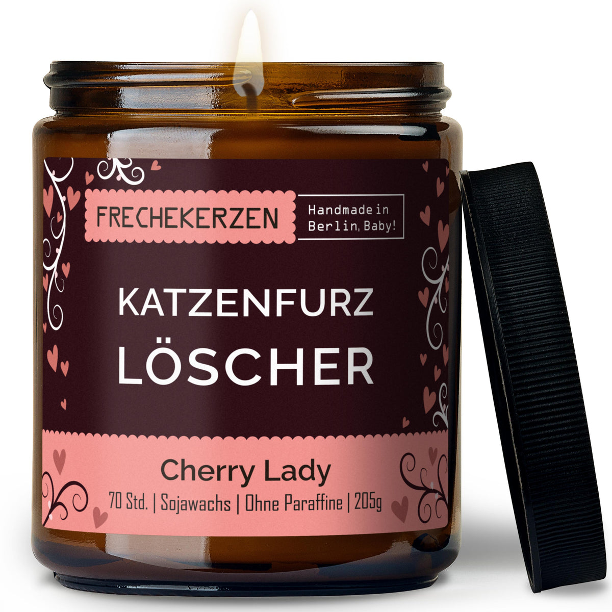 Kerze mit Spruch | katzenfurz löscher