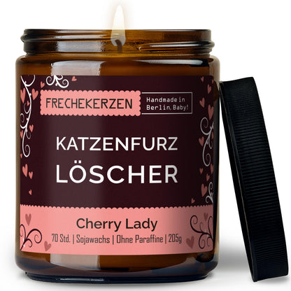 Kerze mit Spruch | katzenfurz löscher
