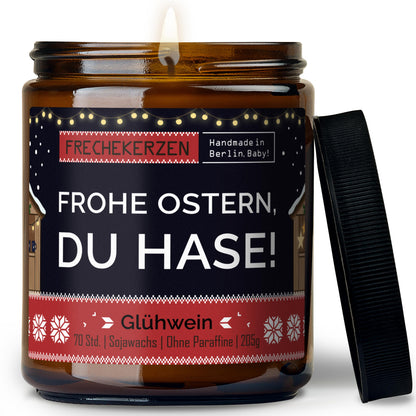 Deko Kerze | frohe ostern, du hase!