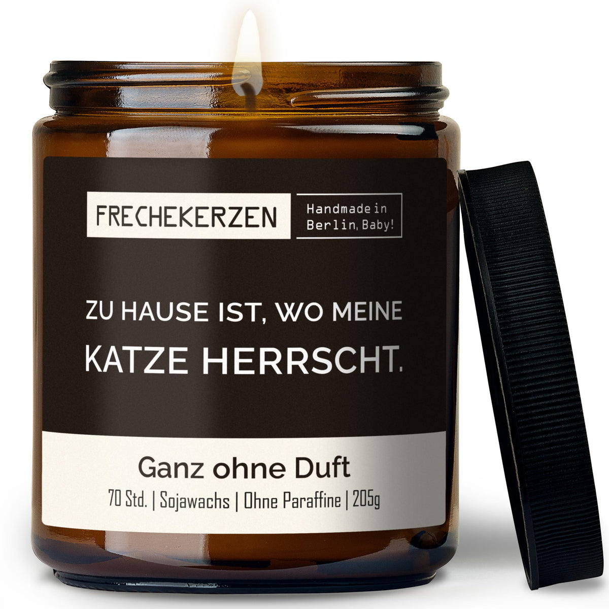 Freche Kerze | zu hause ist, wo meine katze herrscht.