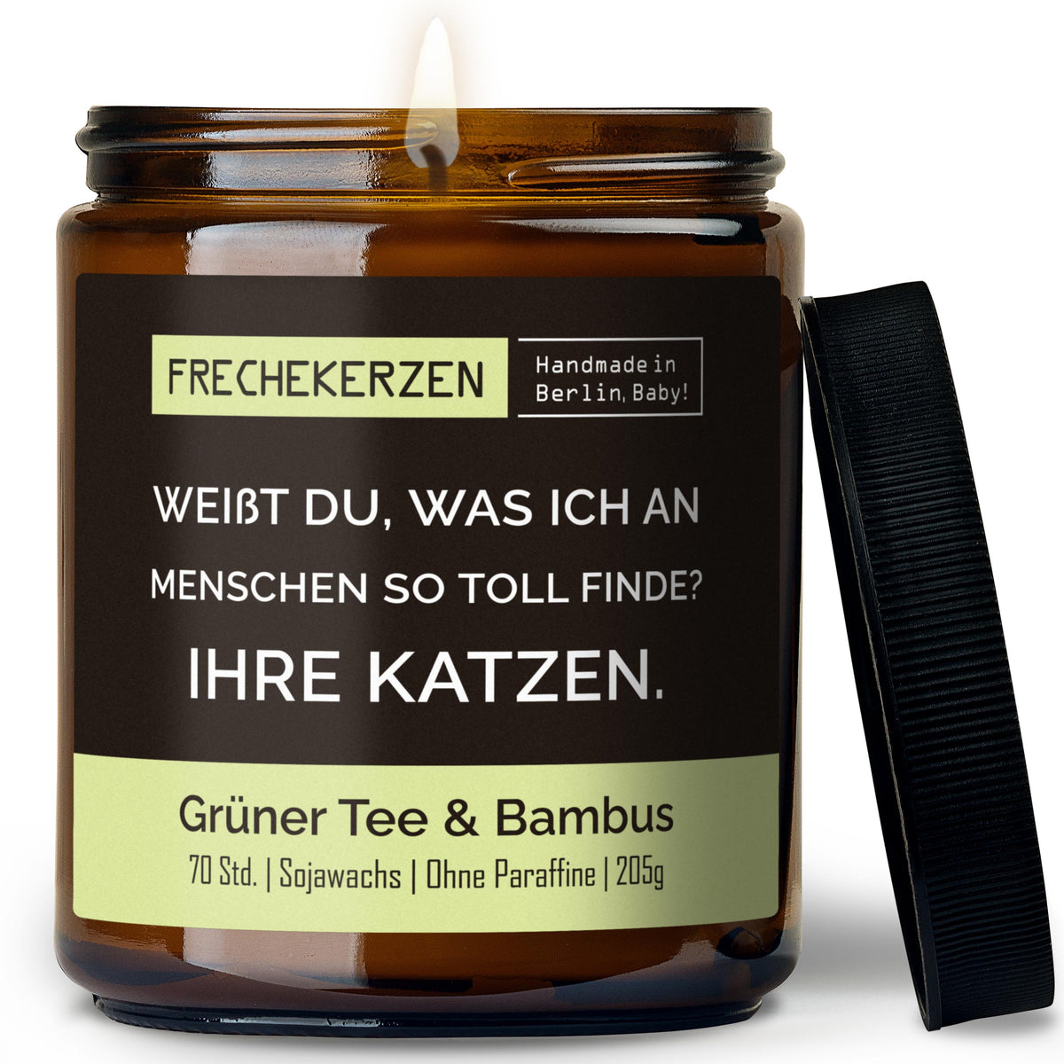Lustige Duftkerze | weißt du, was ich an menschen so toll finde? ihre katzen.