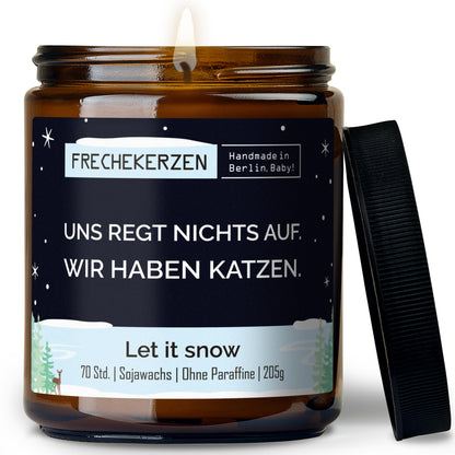 Sojawachs Kerze | uns regt nichts auf. wir haben katzen.