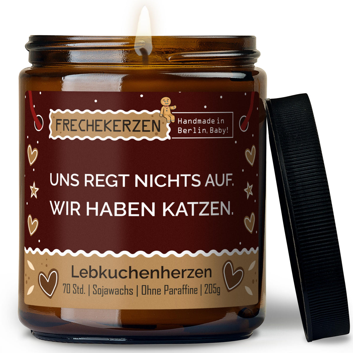 Sojawachs Kerze | uns regt nichts auf. wir haben katzen.