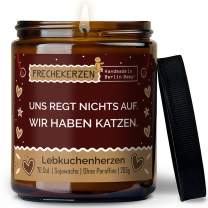 Sojawachs Kerze | uns regt nichts auf. wir haben katzen.