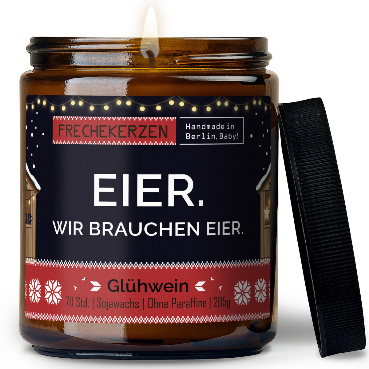 Freche Kerze | eier. wir brauchen eier.