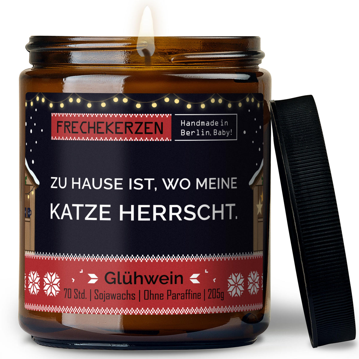 Freche Kerze | zu hause ist, wo meine katze herrscht.