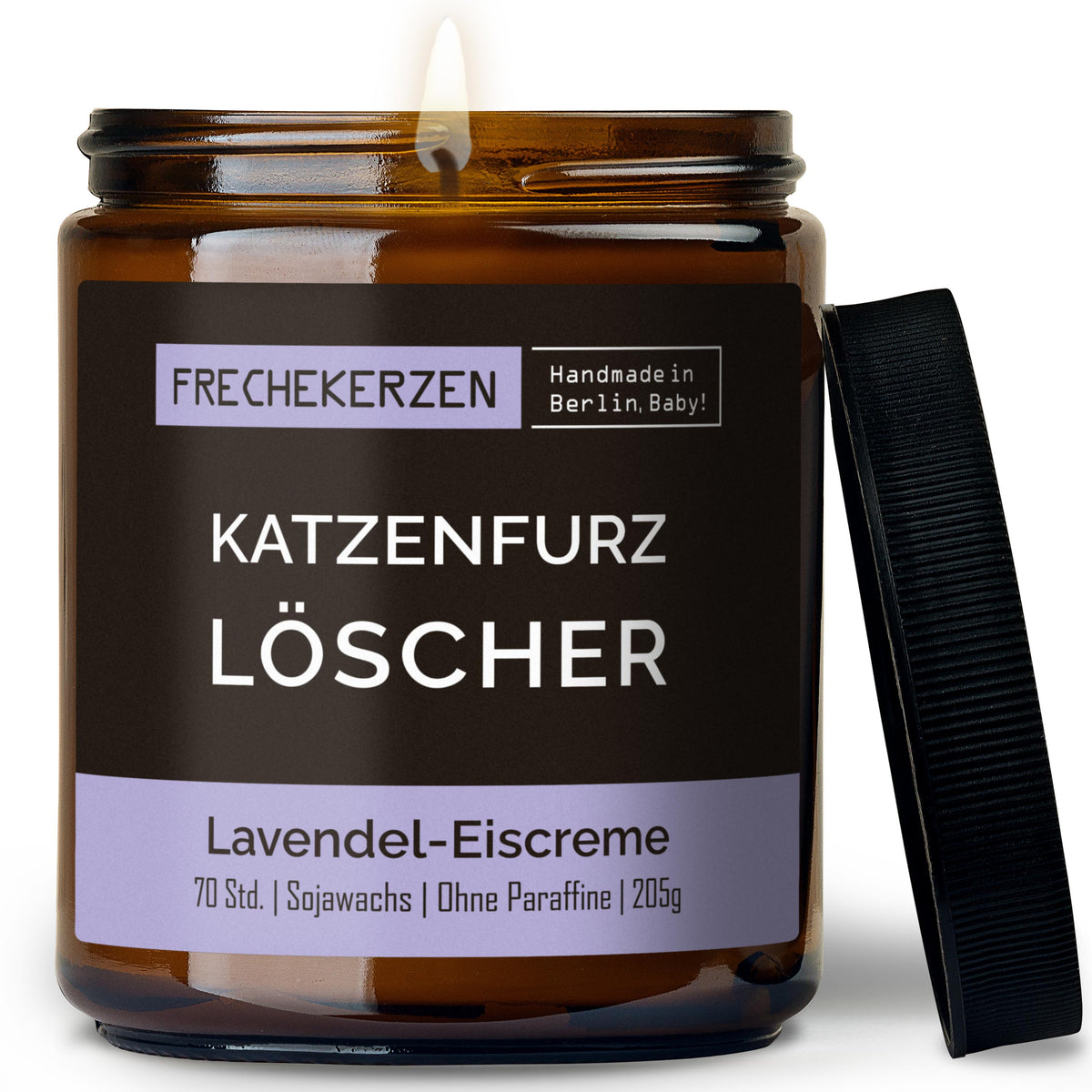 Kerze mit Spruch | katzenfurz löscher