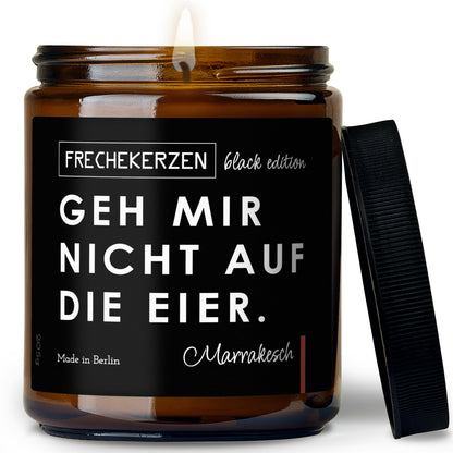 Sojawachs Kerze | geh mir nicht auf die eier.