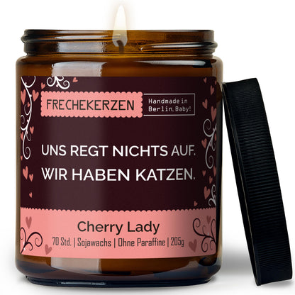 Sojawachs Kerze | uns regt nichts auf. wir haben katzen.