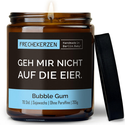 Kerze mit Deckel | geh mir nicht auf die eier.