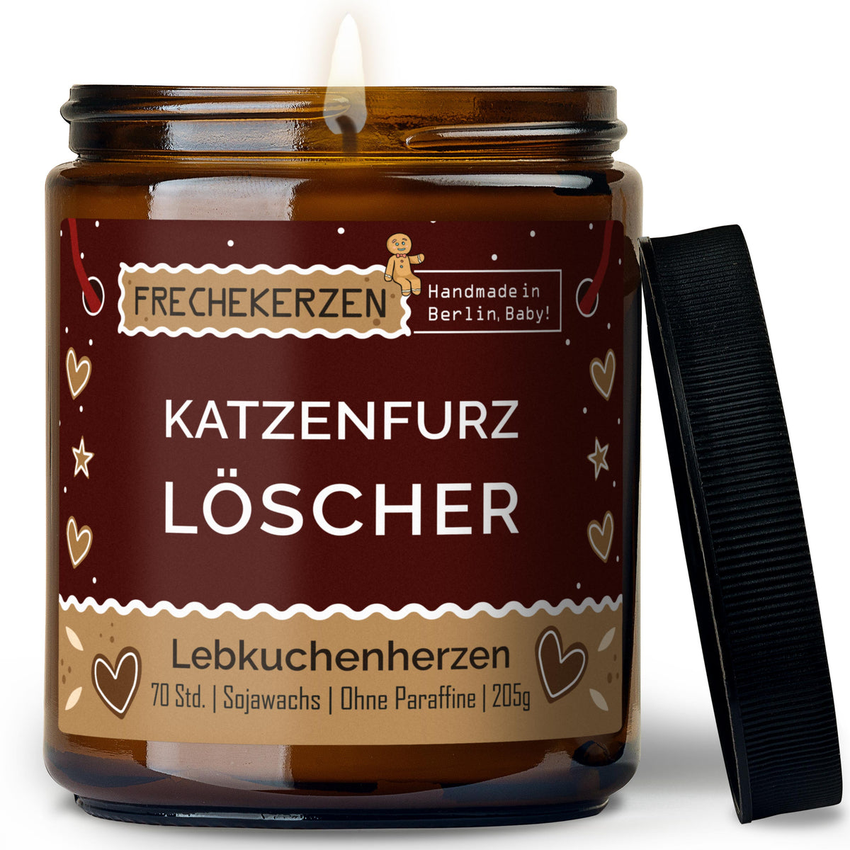 Kerze mit Spruch | katzenfurz löscher