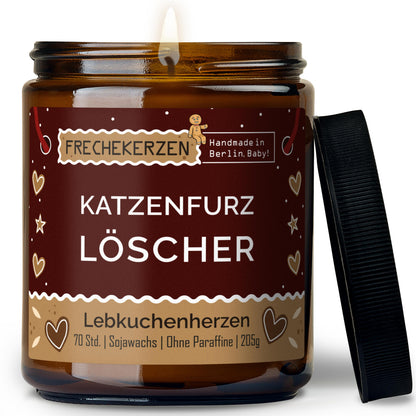 Kerze mit Spruch | katzenfurz löscher