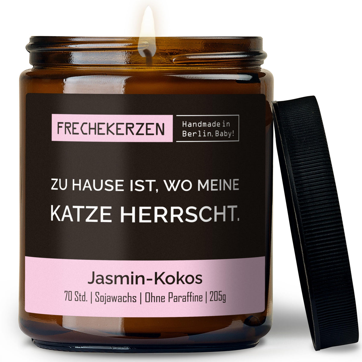 Freche Kerze | zu hause ist, wo meine katze herrscht.