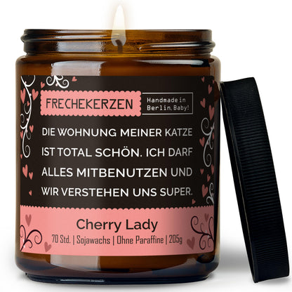 Geschenkkerze | die wohnung meiner katze ist total schön. ich darf alles mitbenutzen und wir verstehen uns super.
