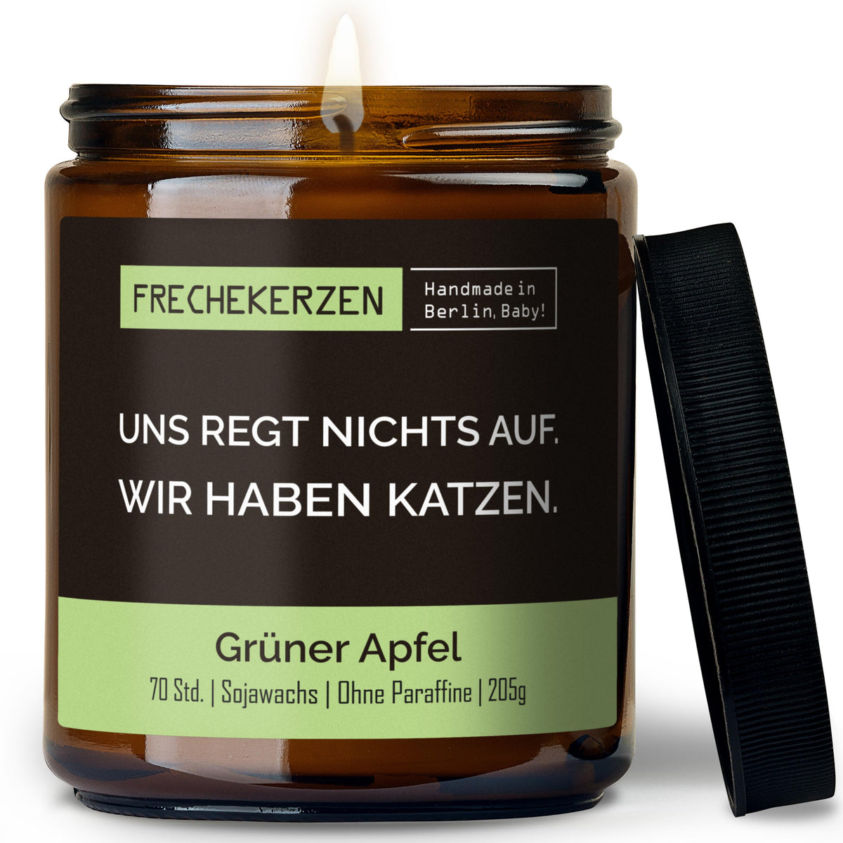 Sojawachs Kerze | uns regt nichts auf. wir haben katzen.