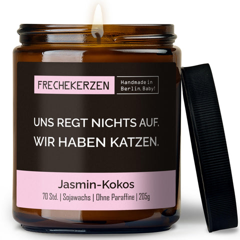 Sojawachs Kerze | uns regt nichts auf. wir haben katzen.