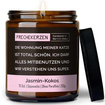 Geschenkkerze | die wohnung meiner katze ist total schön. ich darf alles mitbenutzen und wir verstehen uns super.