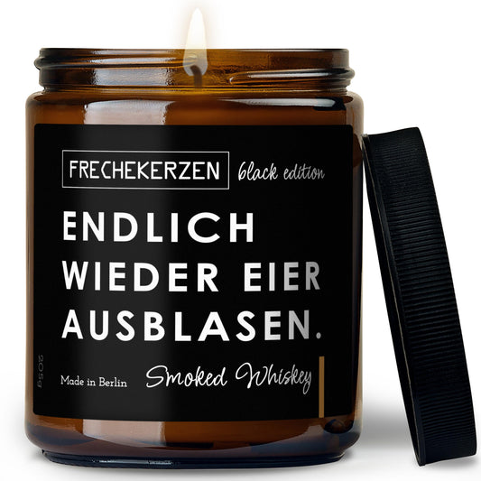 Freche Kerze | endlich wieder eier ausblasen.