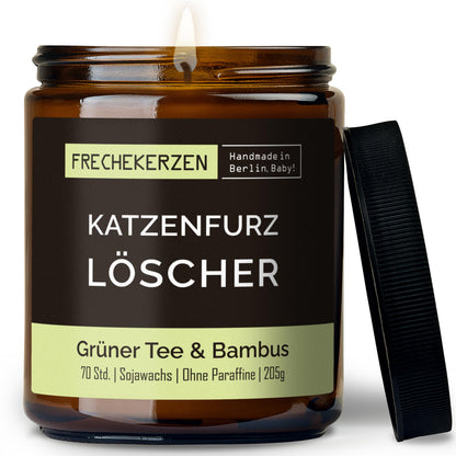 Kerze mit Spruch | katzenfurz löscher