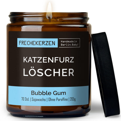 Kerze mit Spruch | katzenfurz löscher