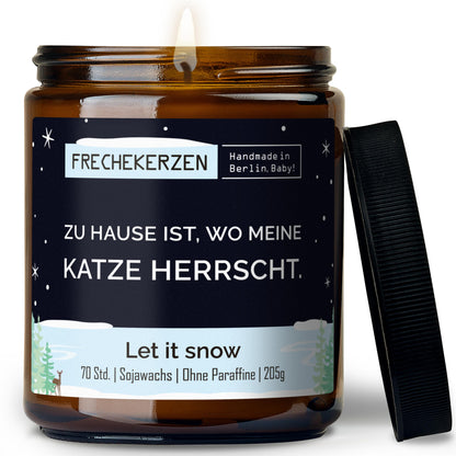 Freche Kerze | zu hause ist, wo meine katze herrscht.