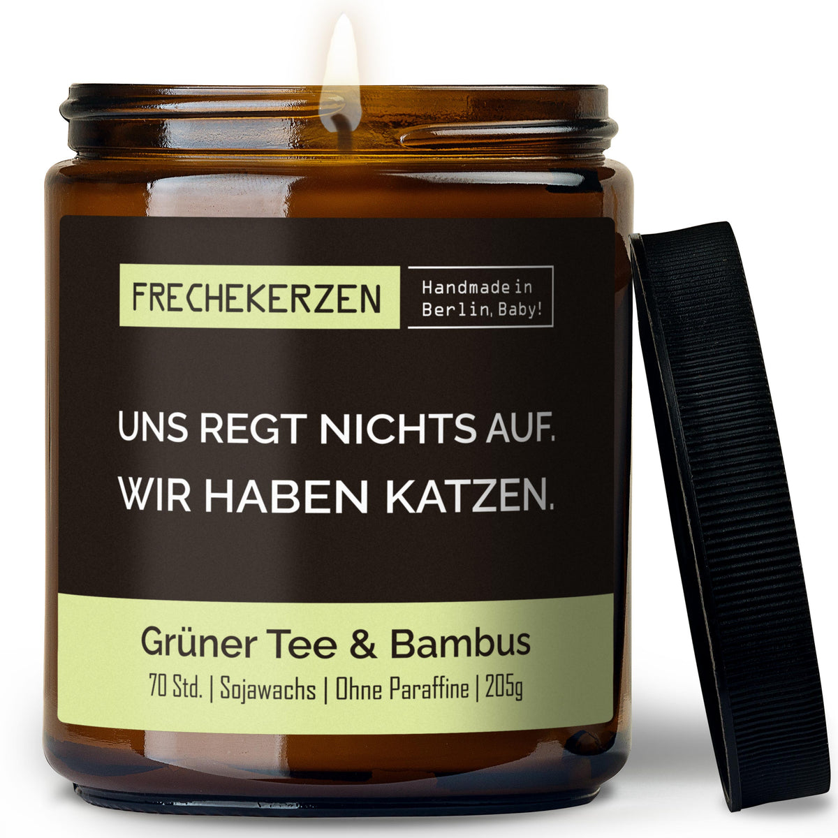 Sojawachs Kerze | uns regt nichts auf. wir haben katzen.