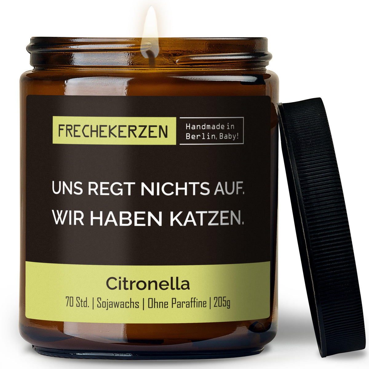 Sojawachs Kerze | uns regt nichts auf. wir haben katzen.
