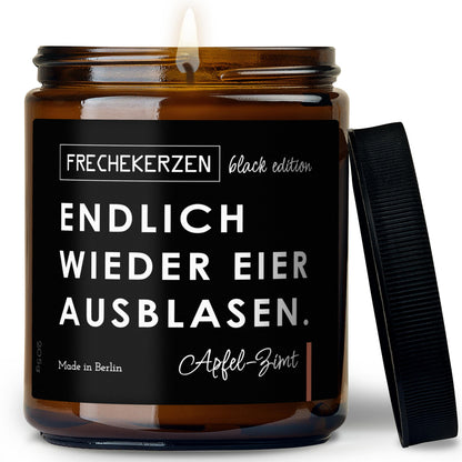 Freche Kerze | endlich wieder eier ausblasen.