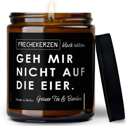 Sojawachs Kerze | geh mir nicht auf die eier.