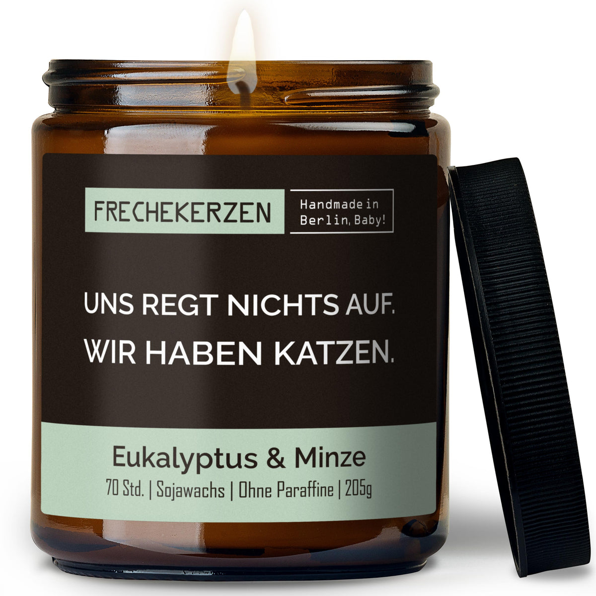 Sojawachs Kerze | uns regt nichts auf. wir haben katzen.