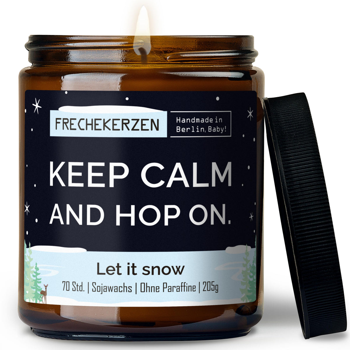 Freche Kerze | keep calm and hop on.