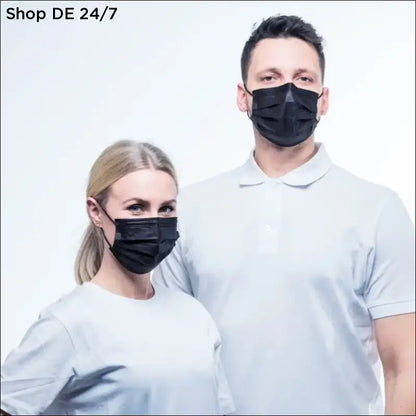 Schwarze medizinische gesichtsmasken schwarz 4-lagig nitras soft protect disposable chirurgische masken, 500 stück