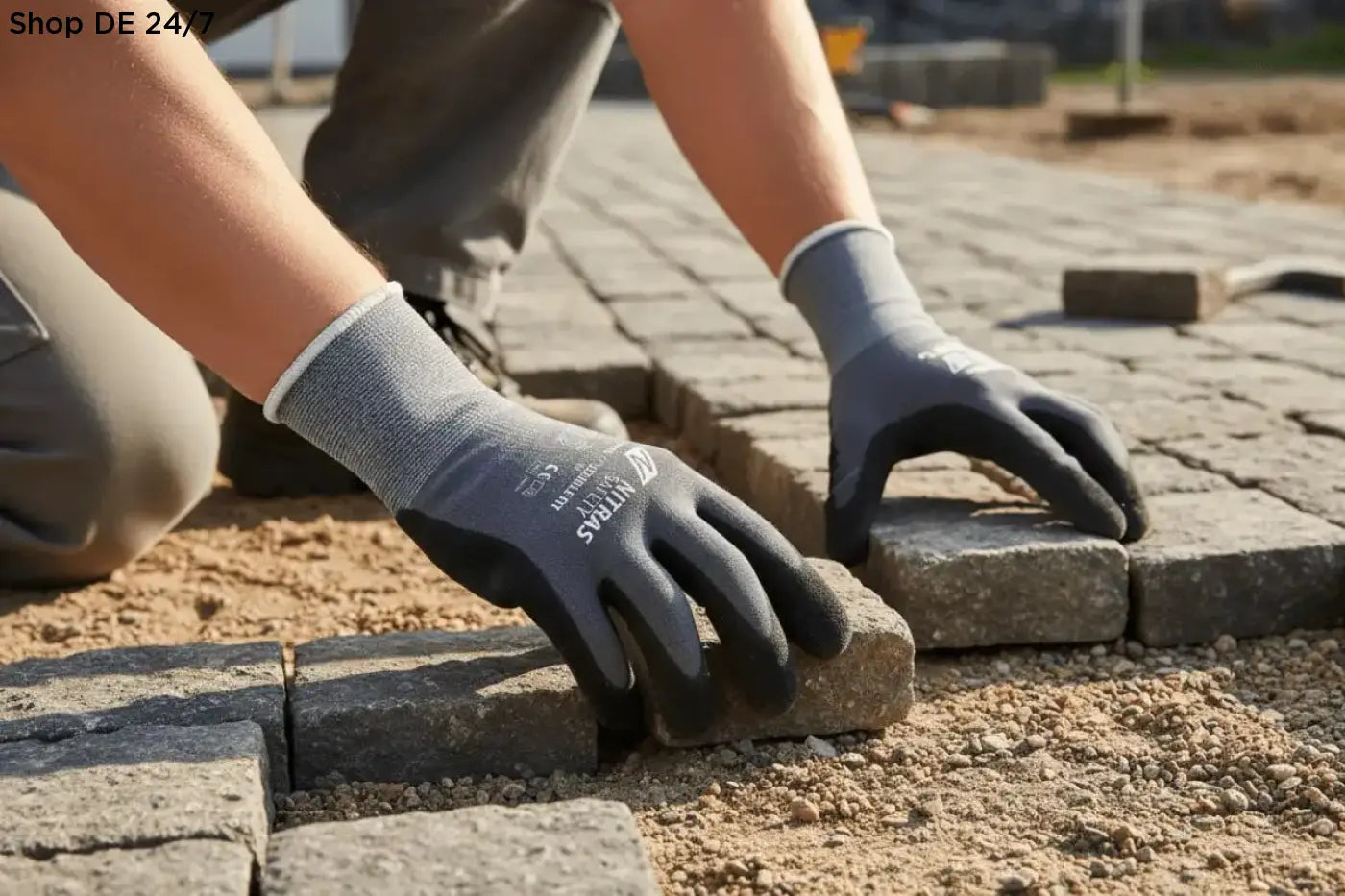 Montagehandschuhe mit nitril schaumbeschichtung in grau und schwarz für zuverlässigen schutz und deutsche qualität
