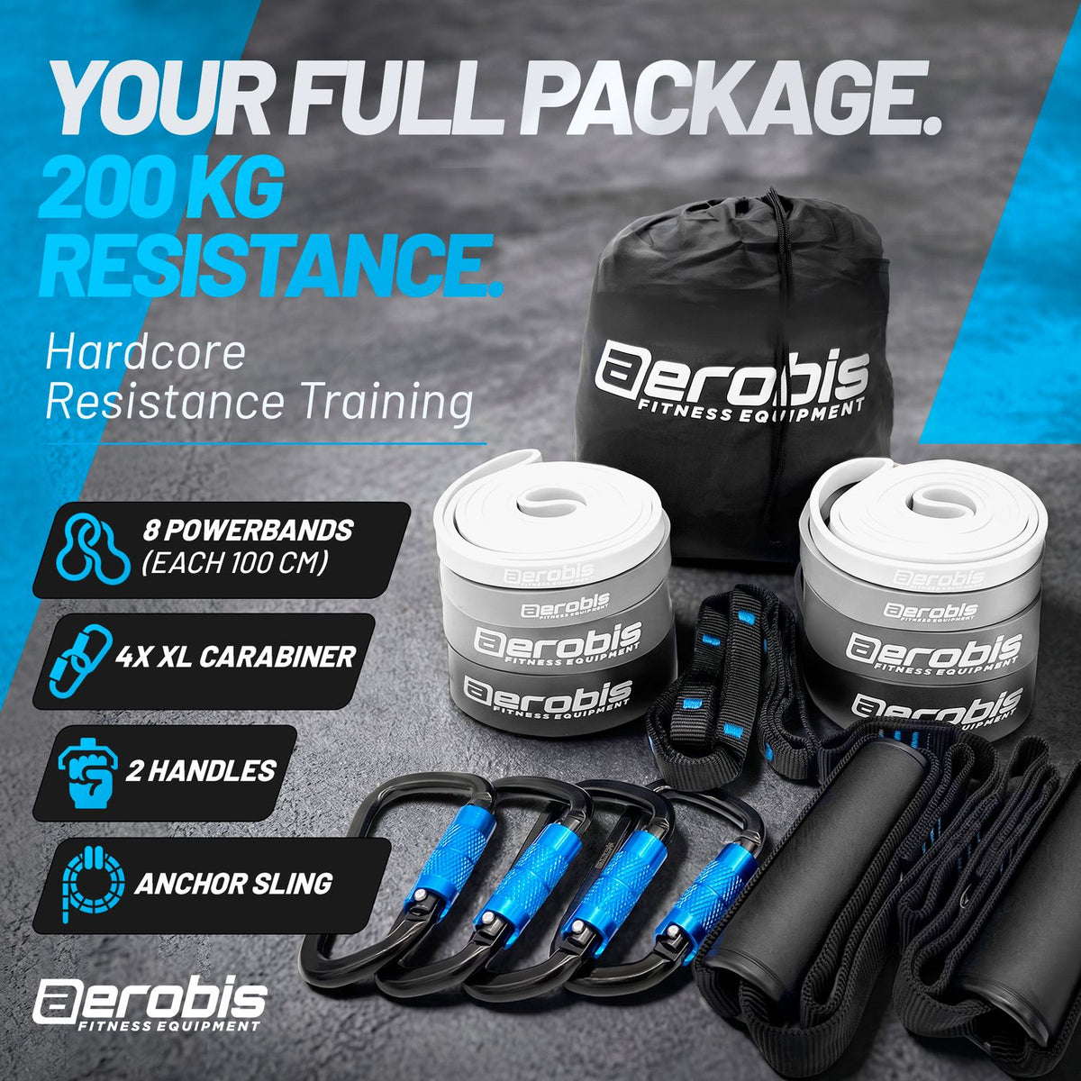 NEW VERSION! Powerband Trainer 2.0 - 200kg of Resistance
