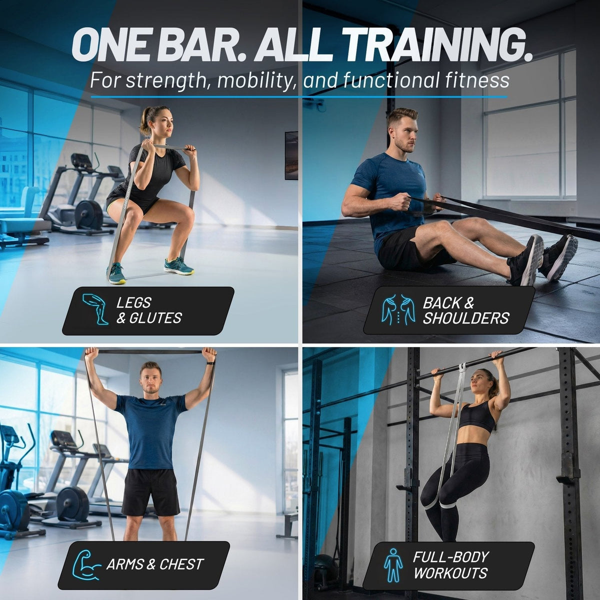 NEW VERSION! Powerband Trainer 2.0 - 200kg of Resistance
