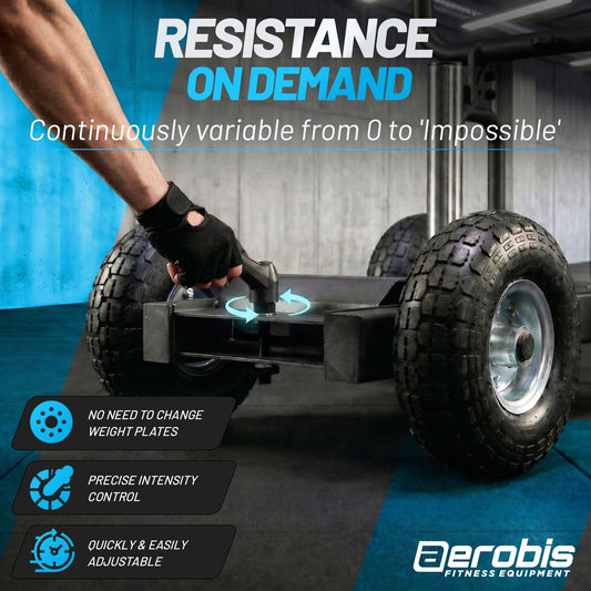 Pain Train - Patented Resistance Sled on wheels