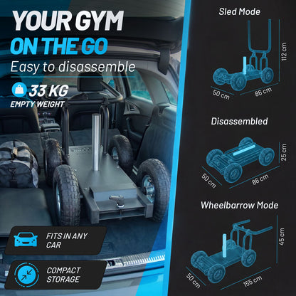 Pain Train - Patented Resistance Sled on wheels