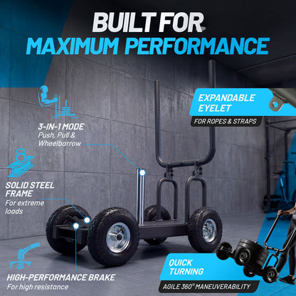 Pain Train - Patented Resistance Sled on wheels