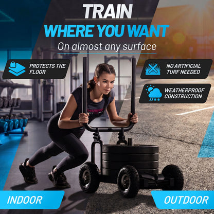 Pain Train - Patented Resistance Sled on wheels