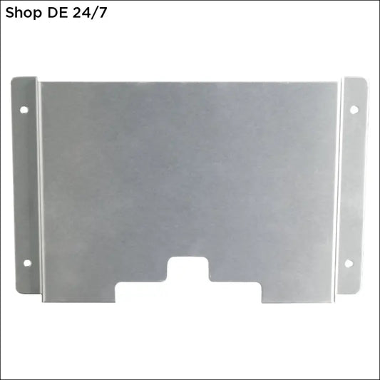 Silberner metallischer PE-handschuhhalter aus edelstahl mit zentralem ausschnitt und montageflanschen für einfache wandmontage