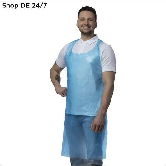 Leichtigkeit blaues nitras pe-schürzen aus hochwertigem polyethylen für hygienische anwendungen 500 stück