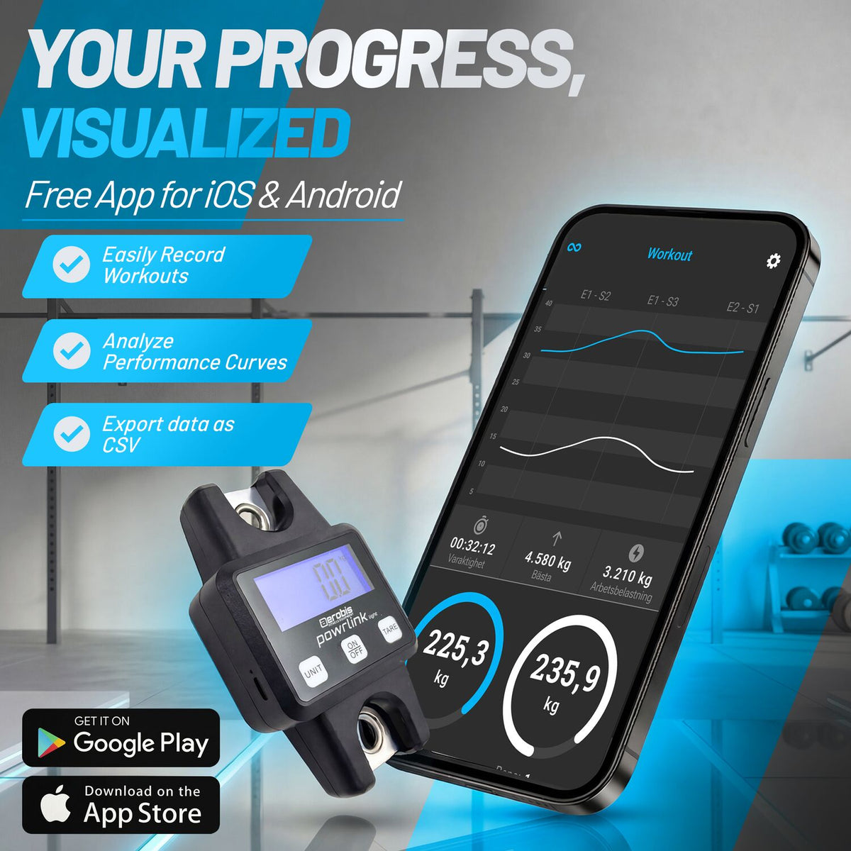 Powrlink Light - Measure Fitness up to 600 kg