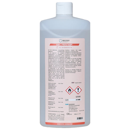 PROTECTASEPT SKIN Haut - / Händedesinfektion für höchste Sicherheitsstandards 10 x 1 Liter - Shop DE 24/7NITRAS12 x 1 LiterPROTECTASEPT SKIN Haut - / Händedesinfektion für höchste Sicherheitsstandards 10 x 1 Liter - Shop DE 24/7NITRAS12 x 1 LiterNITRAS PROTECTASEPT SKIN, Haut - / Händedesinfektion, 1.000 ml Euroflasche