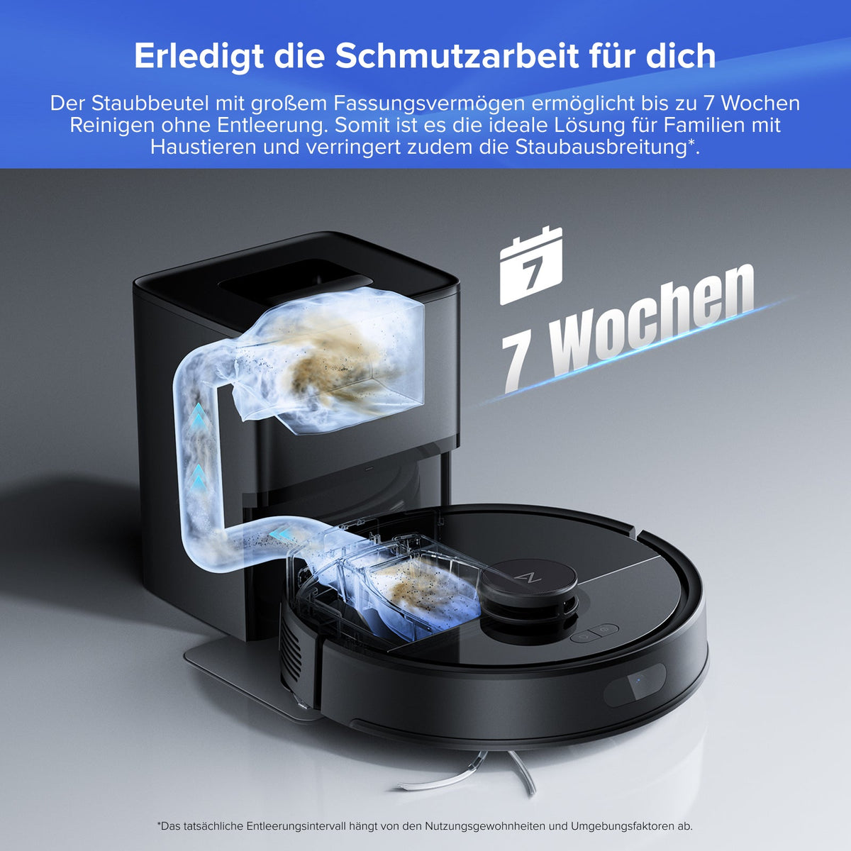 Roborock Q7 L5+ Set Saug- und Wischroboter mit Auto-Entleerungsstation mit zwei zusätzlichen Staubbeuteln