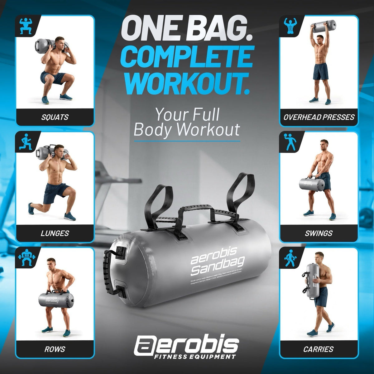 Sandbag - One size. Up to 30 kg.