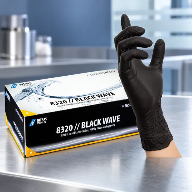 BLACK WAVE: Premium Nitril-Einmalhandschuhe 1000 Stück